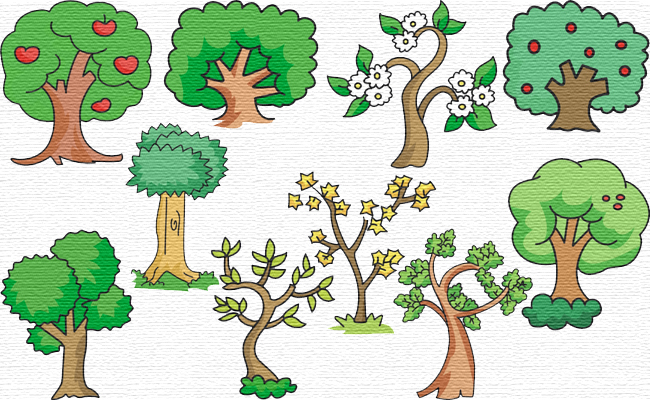 Trees embroidery designs