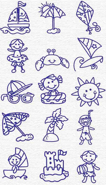 summer embroidery designs