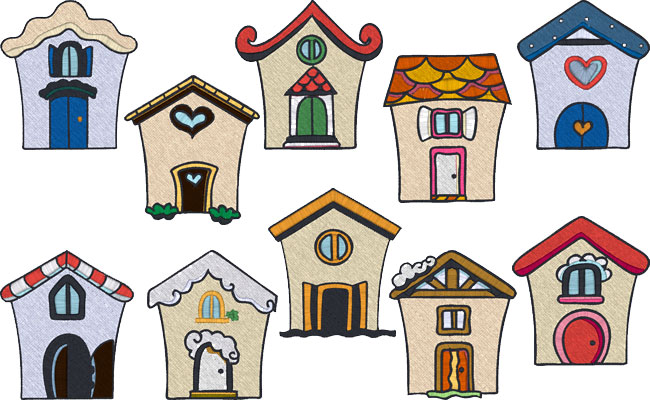 Little House embroidery designs