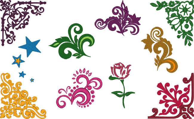 Ornaments embroidery designs