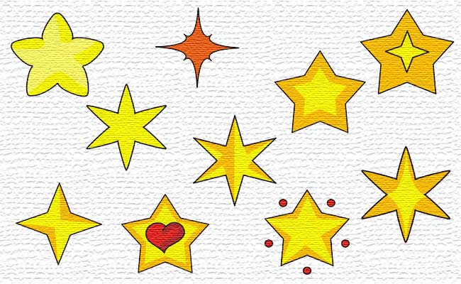 Stars embroidery designs