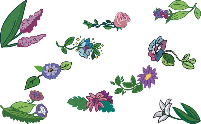 Spring Flowers embroidery designs