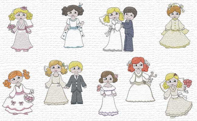 Wedding Day embroidery designs