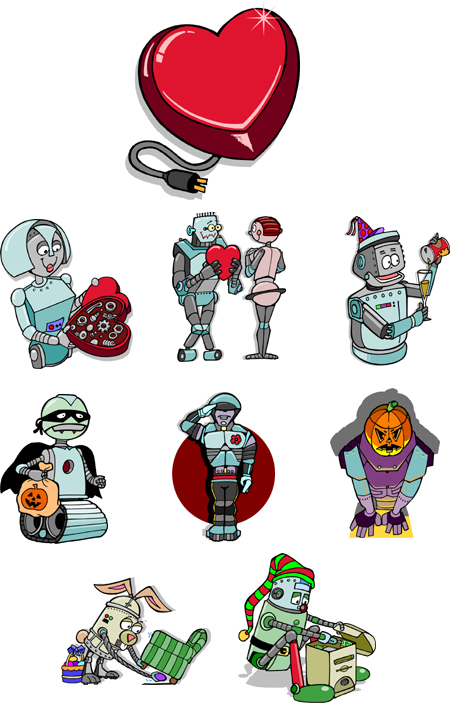 robot embroidery designs