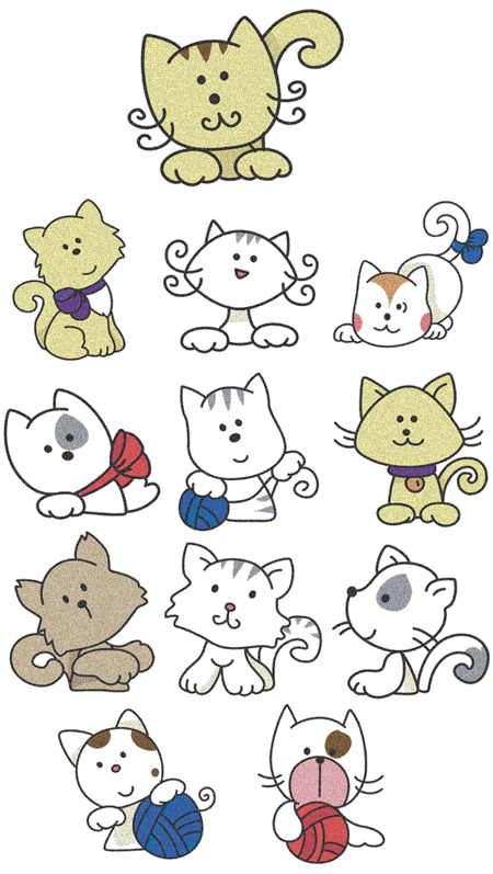 kitten embroidery designs