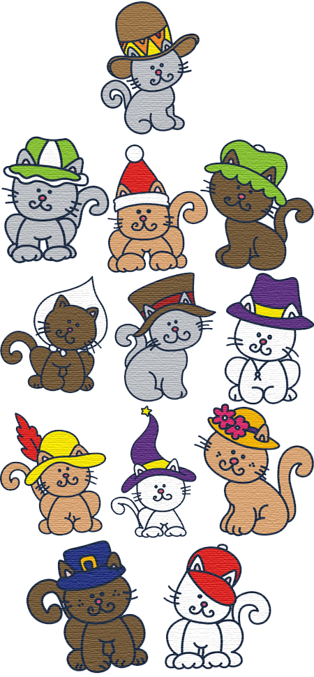 kitten embroidery designs