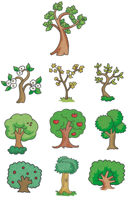tree embroidery designs