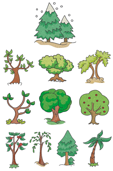 tree embroidery designs