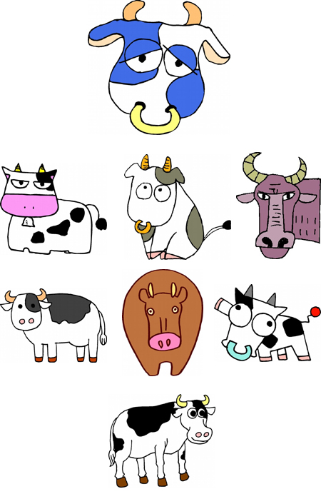 cow embroidery designs