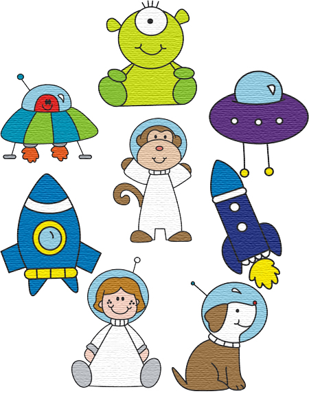 space embroidery designs