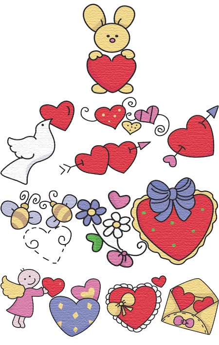 valentine embroidery designs