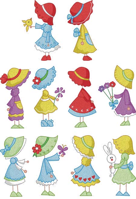 girl embroidery designs