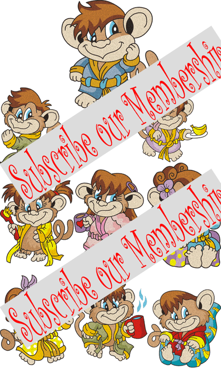 monkey embroidery designs