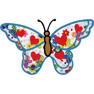 Butterfly Applique embroidery design