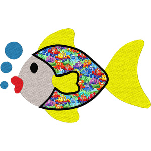 Fish Applique embroidery design