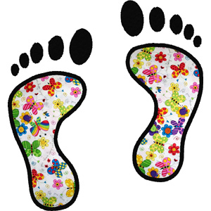 Foot Applique embroidery design