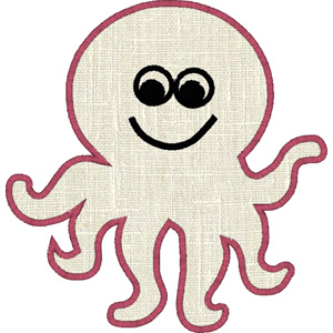 Octopus Applique embroidery design