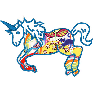 Unicorn Applique embroidery design