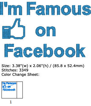 Im famous on facebook embroidery design