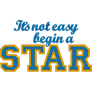 Its not easy begin a Star embroidery design