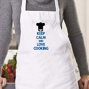 Keep calm  and love cooking custom embroidery design