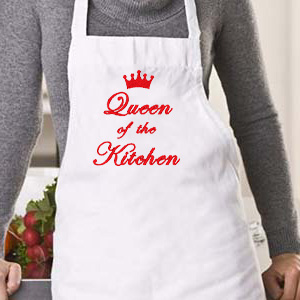 Queen of the kitchen custom embroidery design