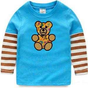 Bear Applique custom embroidery design