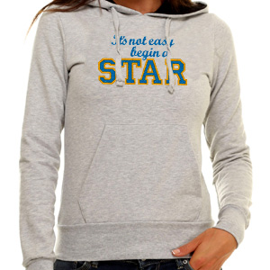 Its not easy begin a Star custom embroidery design