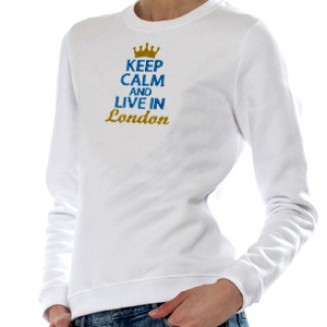 Keep calm and live in London custom embroidery design