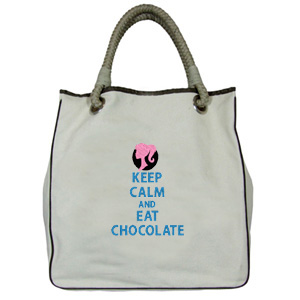 Keep calm and eat chocolate custom embroidery design