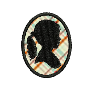 Girl custom embroidery design