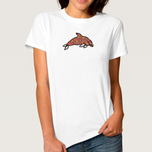 Dolphin custom embroidery design