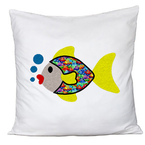 Fish Applique custom embroidery design