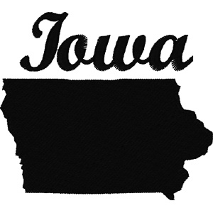 Iowa embroidery design