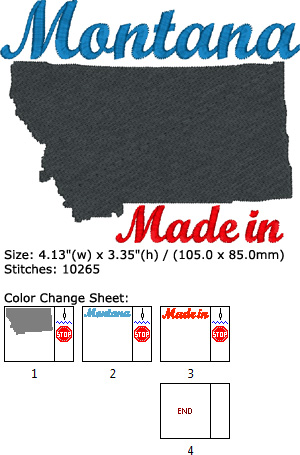 Montana embroidery design