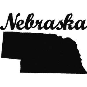 Nebraska embroidery design