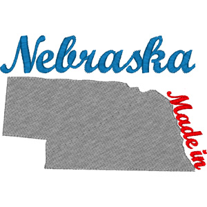 Nebraska embroidery design