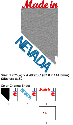 Nevada embroidery design