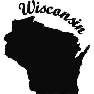 Wisconsin embroidery design