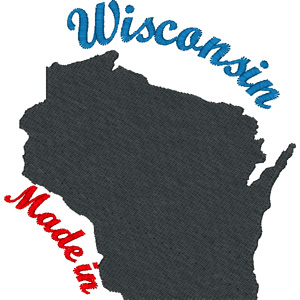 Wisconsin embroidery design