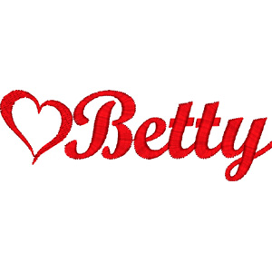 Betty embroidery design