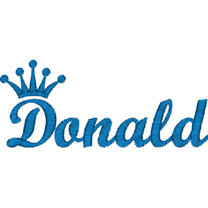 Donald embroidery design