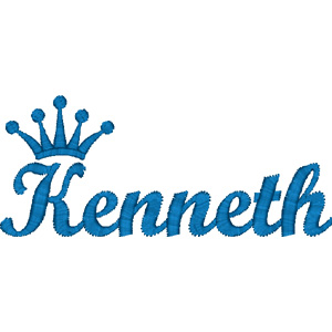 Kenneth embroidery design