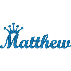 Matthew embroidery design
