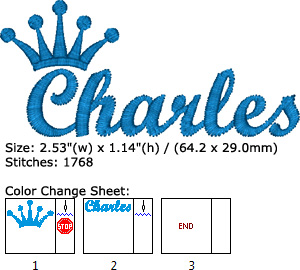 Charles embroidery design