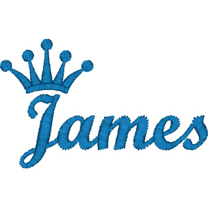 James embroidery design