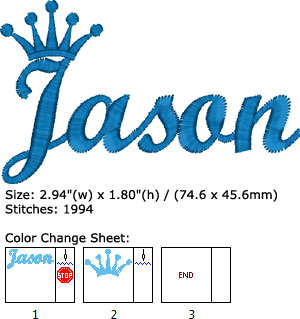 Jason embroidery design