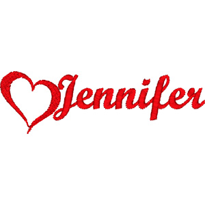 Jennifer embroidery design