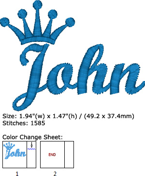 John embroidery design