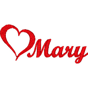 Mary embroidery design